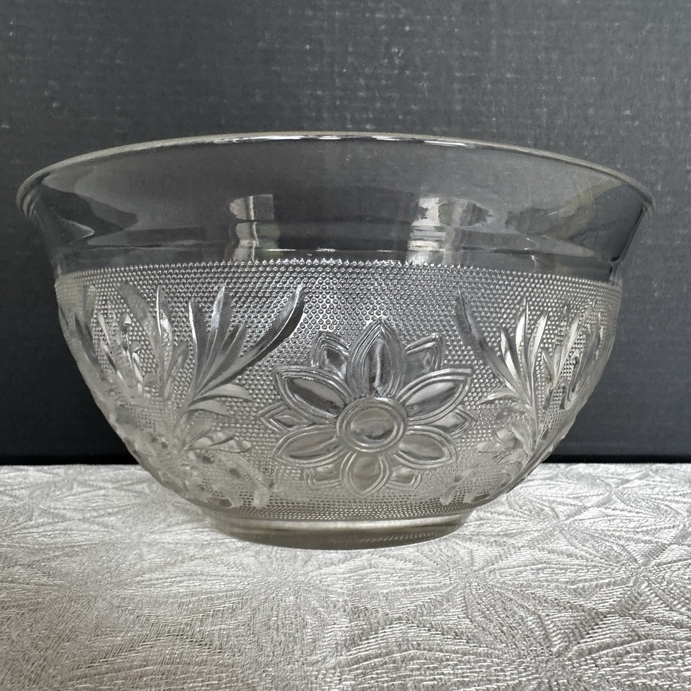 Vintage Tiara Indiana Glass Clear Punch Salad Serving Bowl Depression Glass